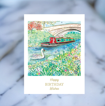 River Boat Birthday Card