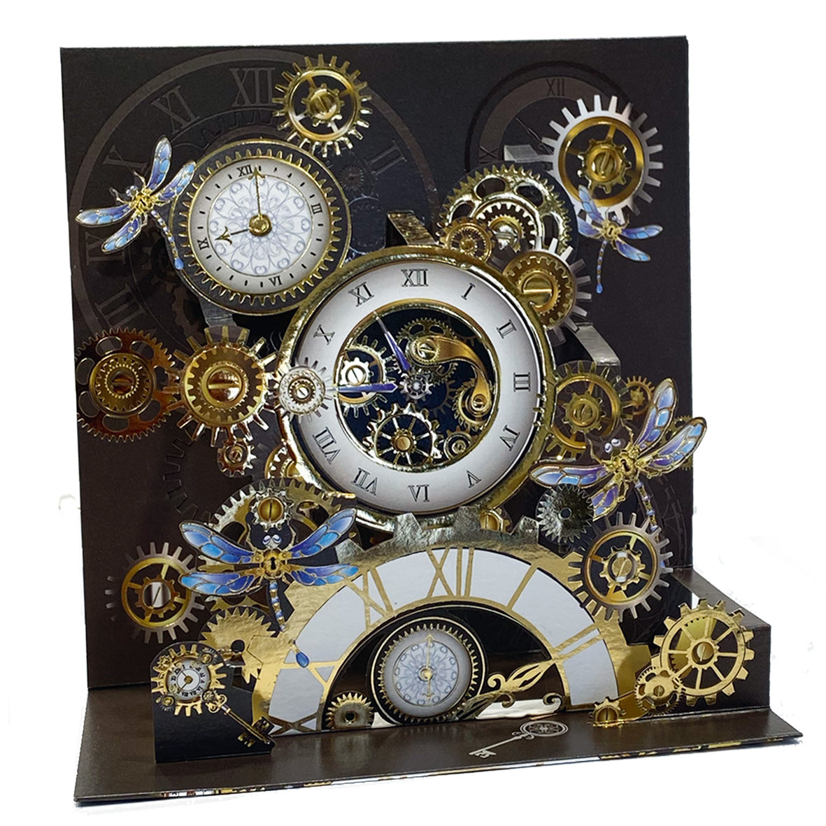 Clockwork Pop-up Large 3D Card