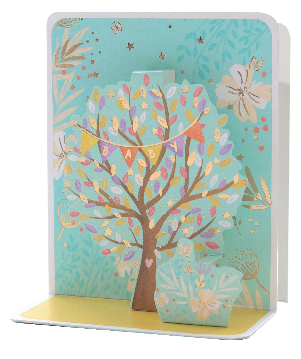 Blue Baby Tree Pop-up Small 3D Card