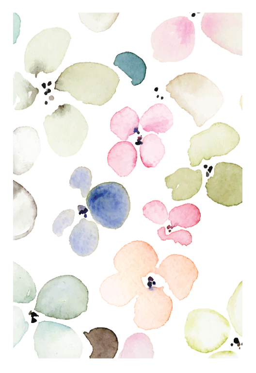 Watercolor Petals Smart Cloth