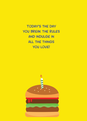 Birthday Burger Birthday Card Father