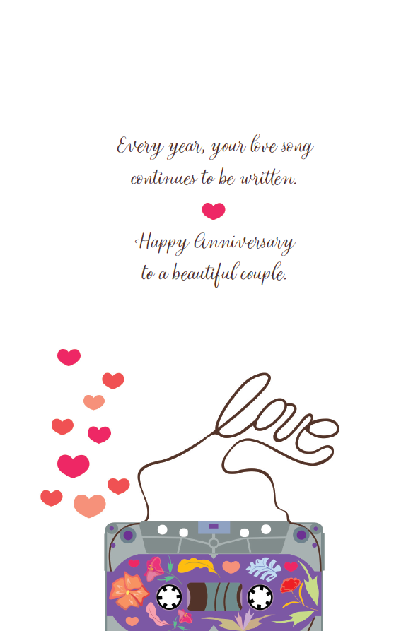 Love Mixtape Anniversary Card