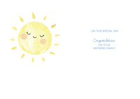 Smiling Sun Baby Shower Card