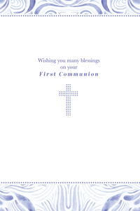 Patterned Cross Communion Card