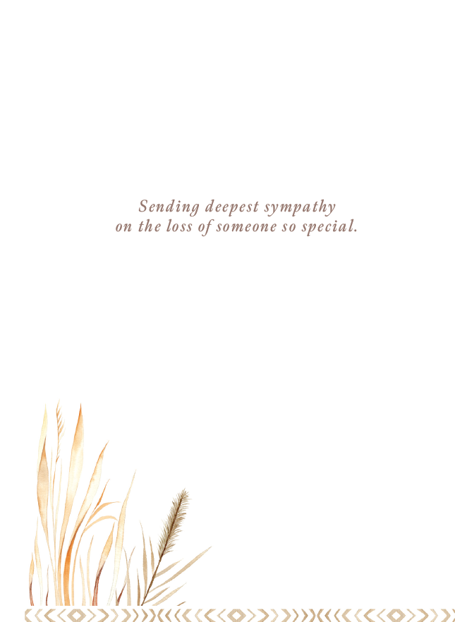 Tall Reeds Sympathy Card