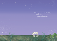 Night Unicorn Birthday Card