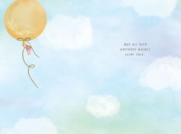 Cloudy Sky Balloons Birthday Card