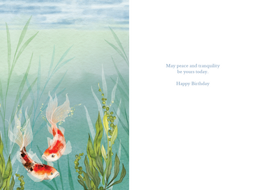 Koi Fish Birthday Card