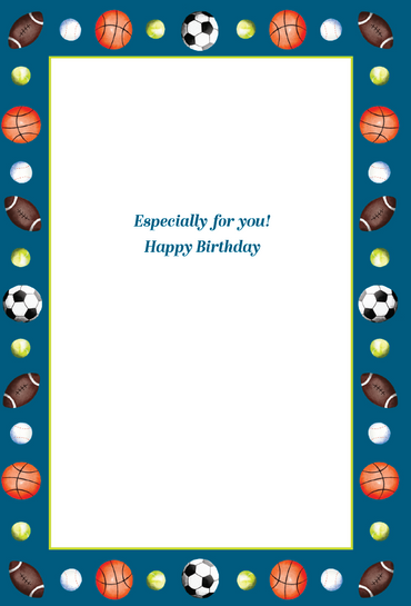 Sport Balloons Birthday Card