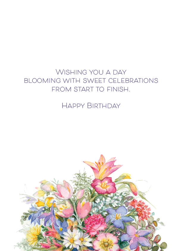 Bursting Bouquet Birthday Card Lisi Martin