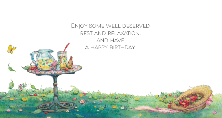 Relaxing Hammock Birthday Card Lisi Martin