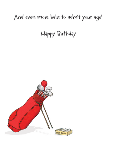 Takes Balls Funny Birthday Card