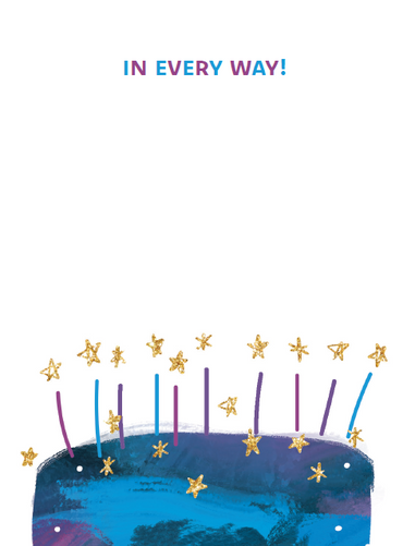 Stellar Cake Birthday Card