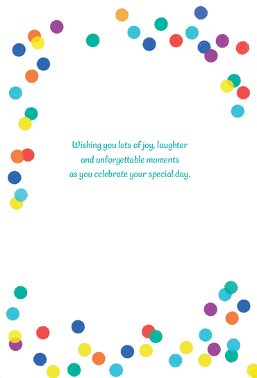 Rainbow Balloons Birthday Card