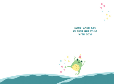 Hoppy Birthday Frog Birthday Card