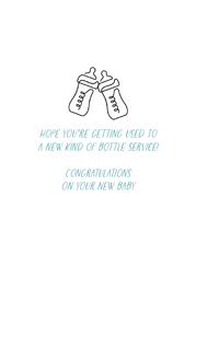 Baby Bottle Baby Card