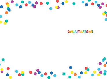 Rainbow Ribbon Congratulations Card