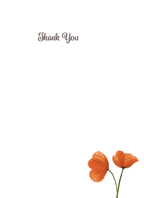 Poppy Vase Thank You Card