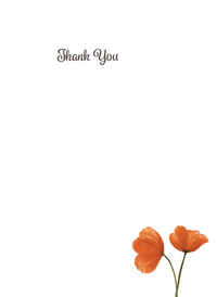 Poppy Vase Thank You Card