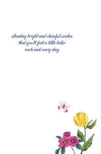 Floral Border Get Well Card