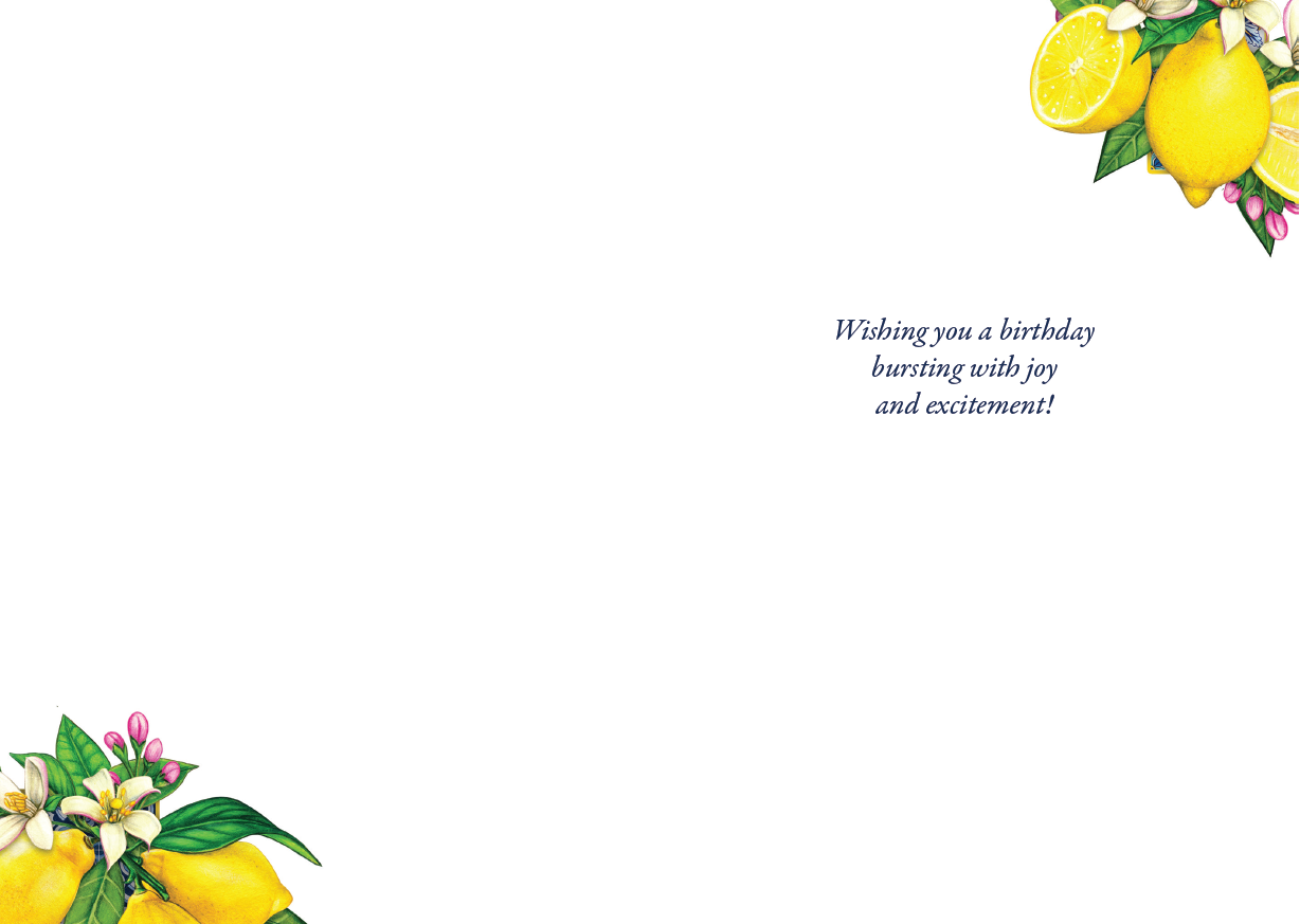 Lemon Frame Birthday Card