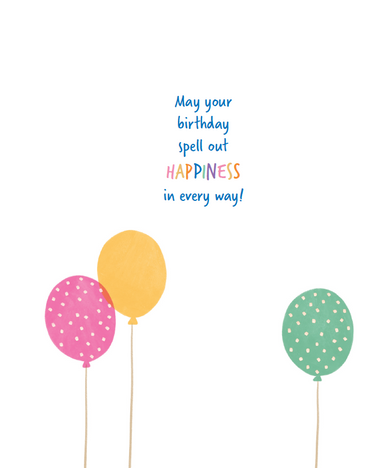 Happy Birthday Balloons Birthday Card