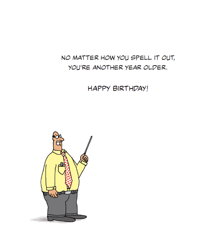 Grammar Funny Birthday Card