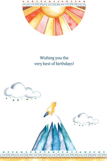 Mountain Sunrise Birthday Card