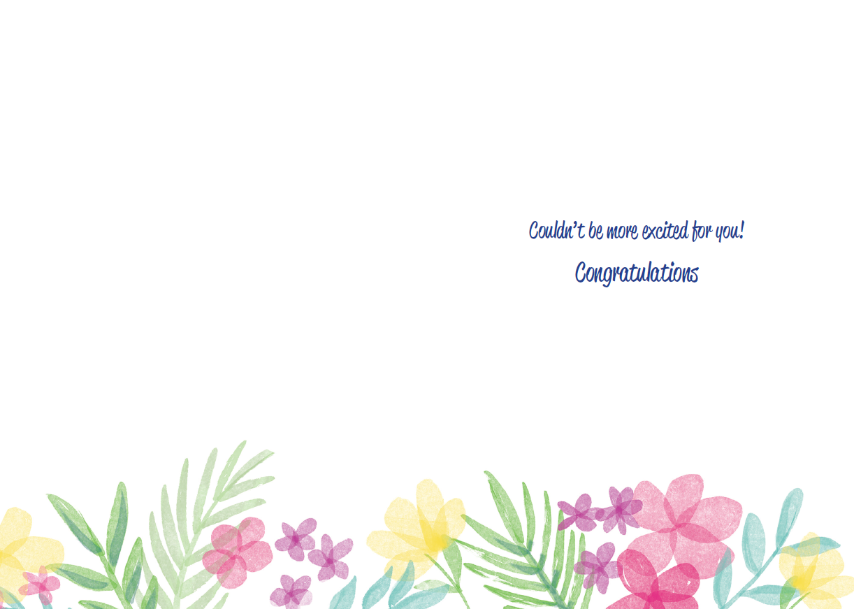 Hooray Floral Congratulations Card