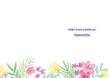 Hooray Floral Congratulations Card