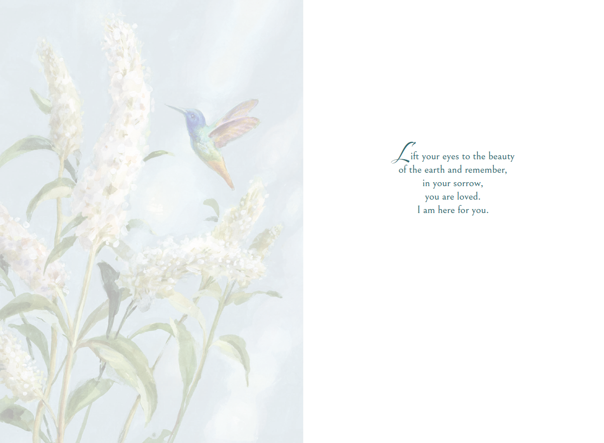 Little Hummingbird Sympathy Card