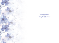 Blue Watercolor Florals Sympathy Judaic