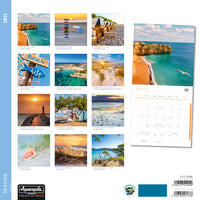 Seaside Wall Calendar 2025 Aquarupella