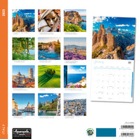 Italy Wall Calendar 2025 Aquarupella