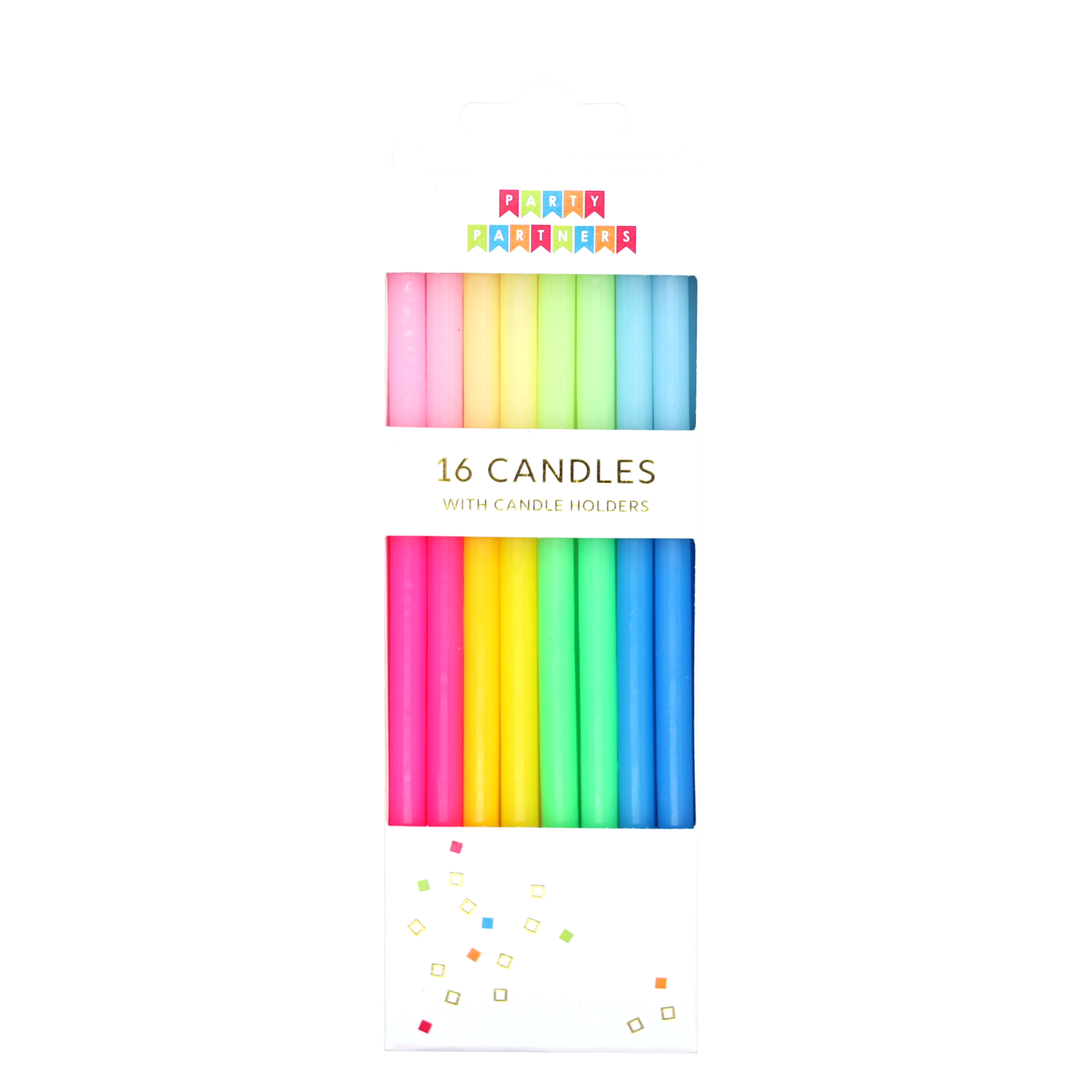 Rainbow Ombre 16 Candle Set