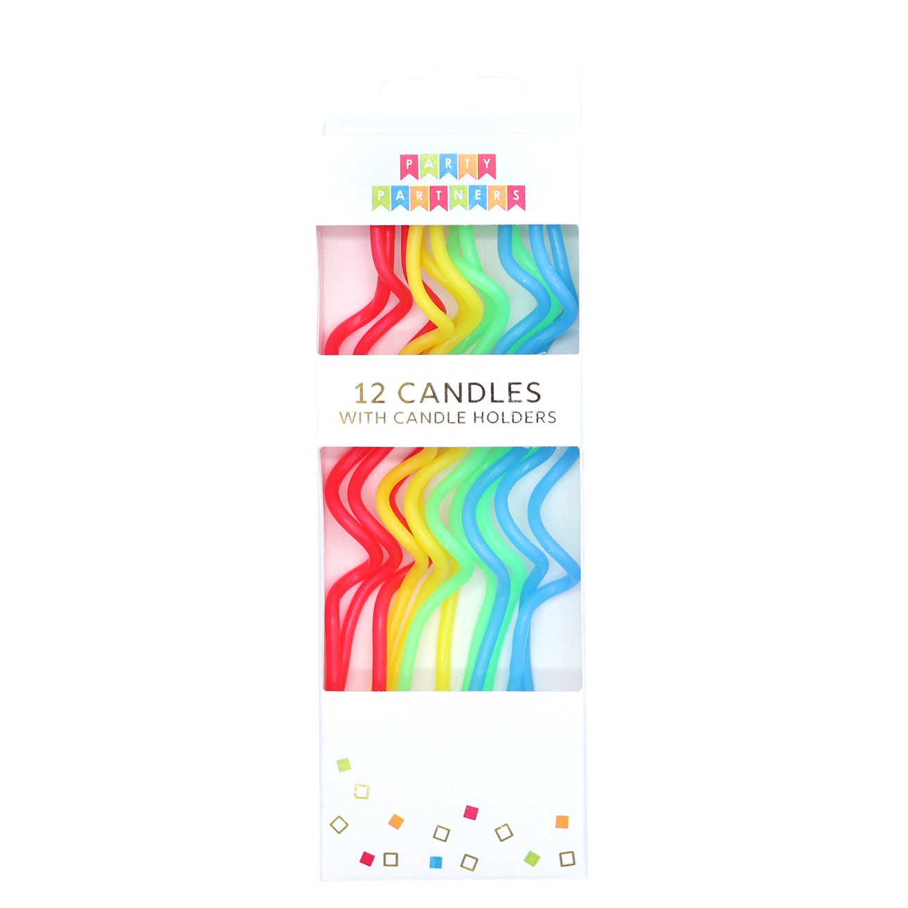 Rainbow Spiral 12 Candle Set