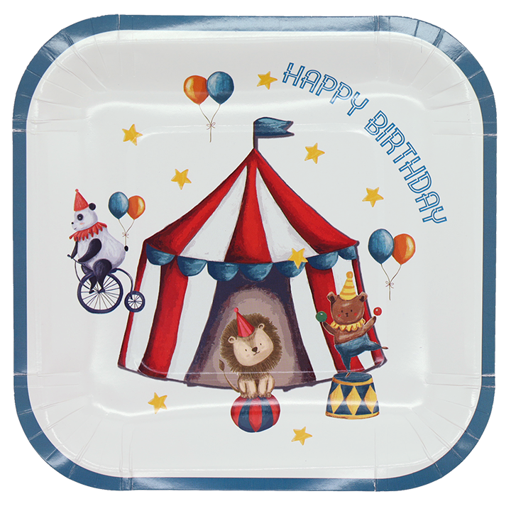 Happy Birthday Circus Plates