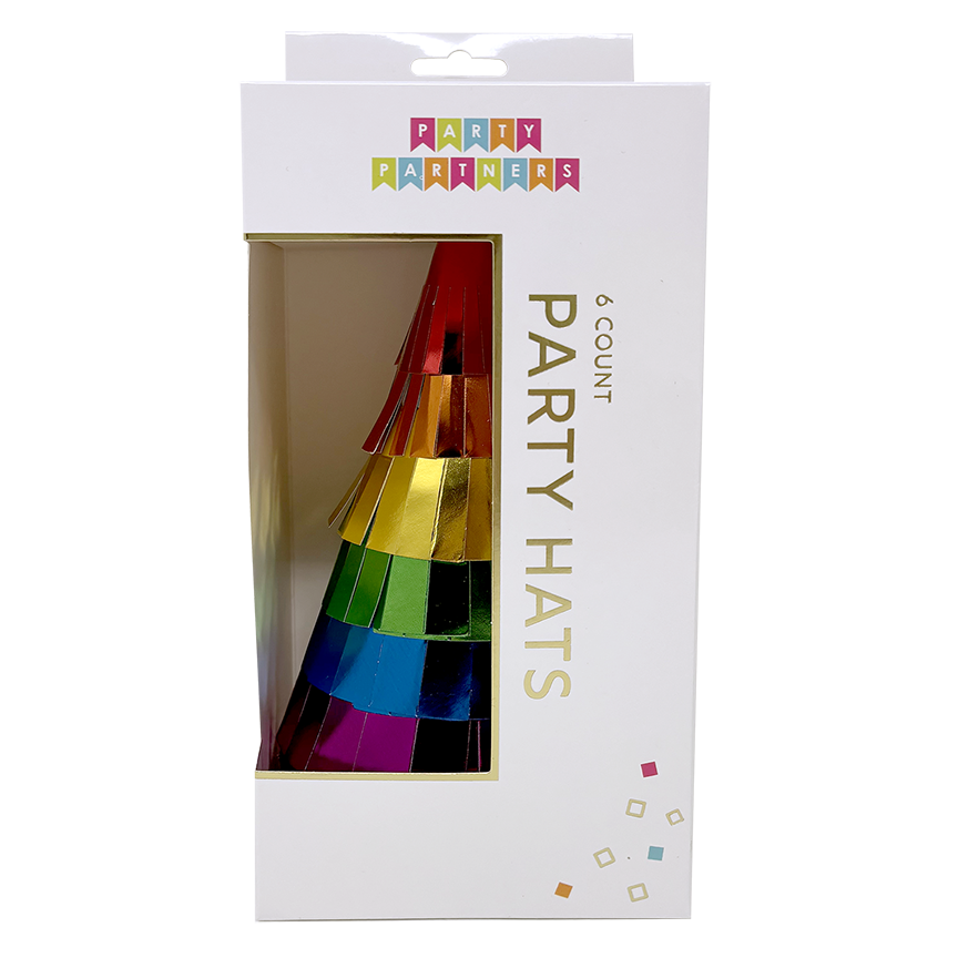 Rainbow Bling Party Hats