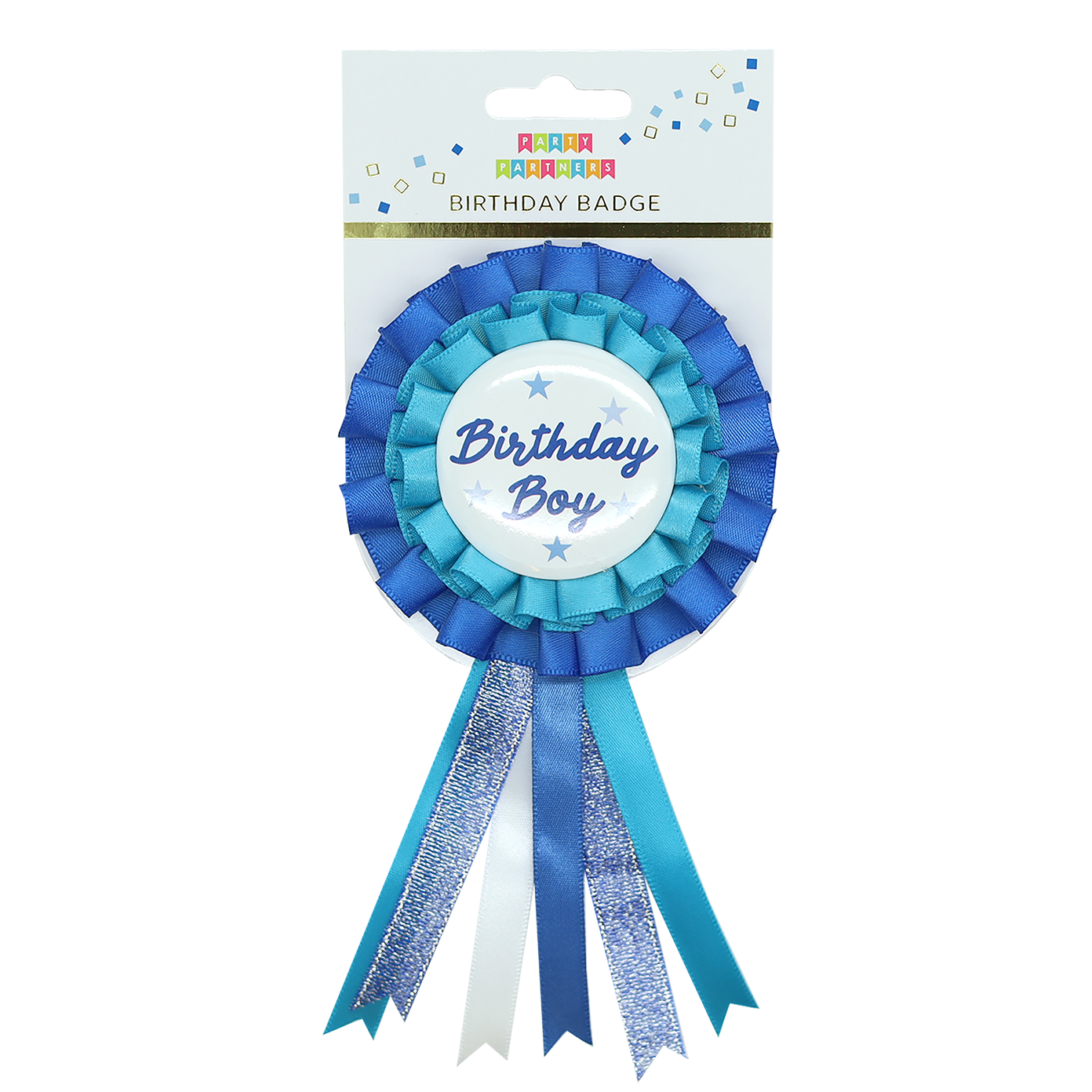 Blue Birthday Boy Satin Badge