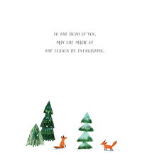 Fox Snow Globe Christmas Card To both