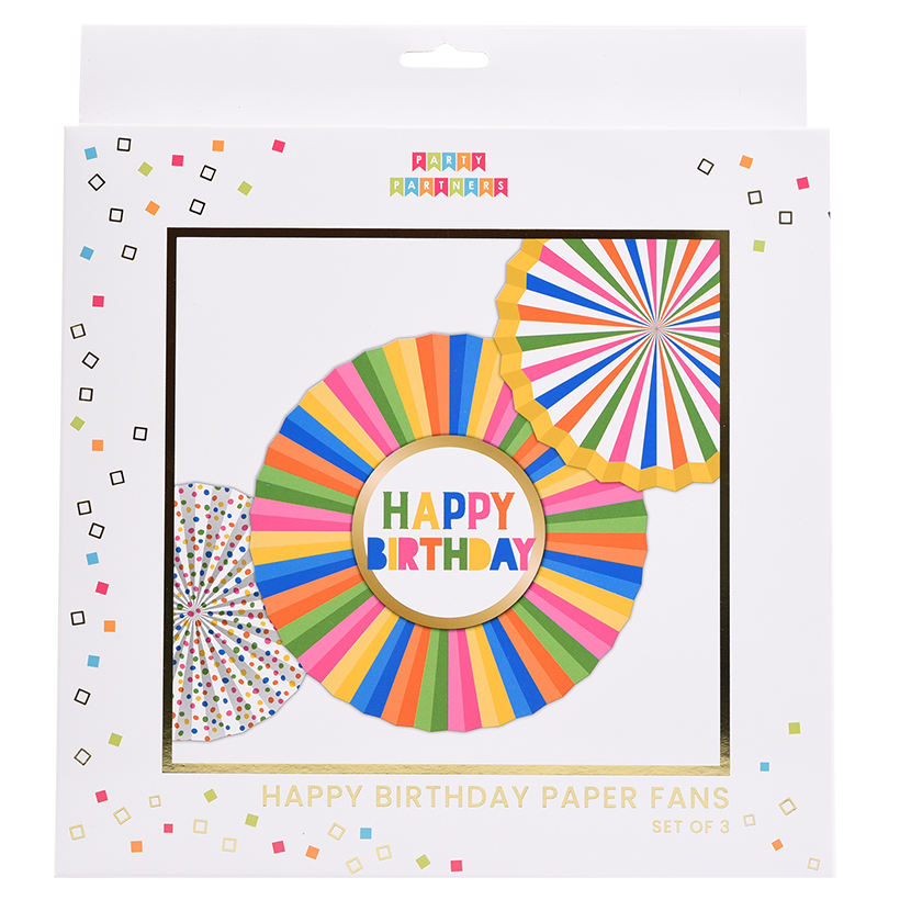 Happy Birthday Paper Fan