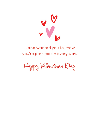 Heart Eye Kitty Valentine's Day Card