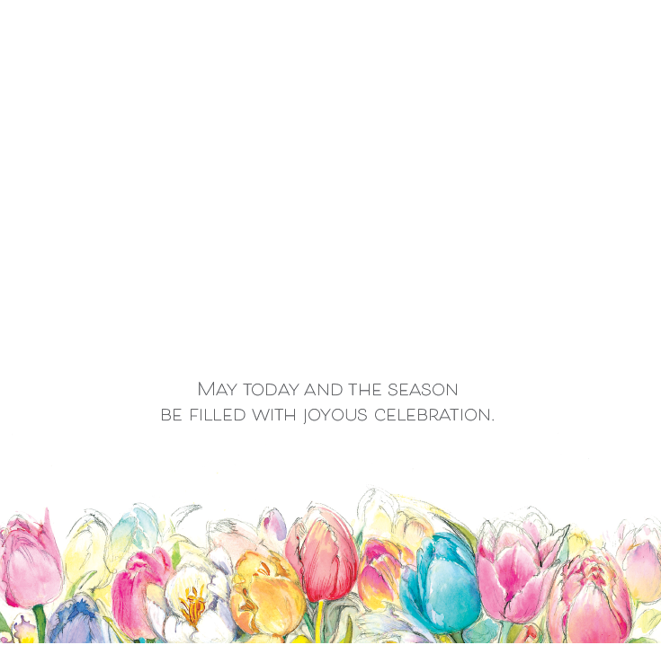 Colorful Tulips Easter Card Lisi Martin