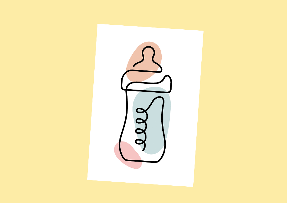 Baby Bottle Baby Card