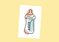 Baby Bottle Baby Card