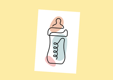 Baby Bottle Baby Card