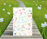 Watercolor Petals Friendship Card