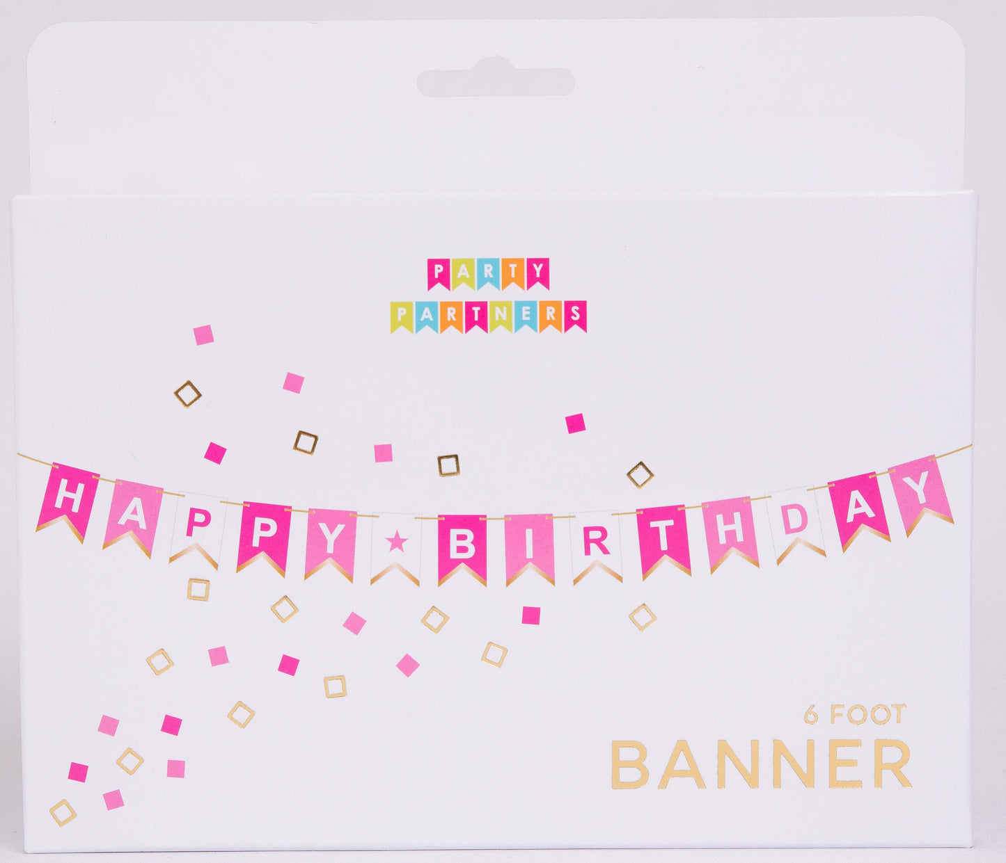 Pink Happy Birthday Banner