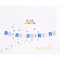 Blue Happy Birthday Banner