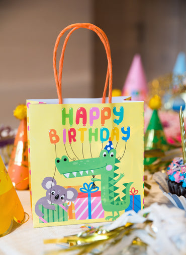 Crocodile Happy Birthday Favor Bags Set of 6